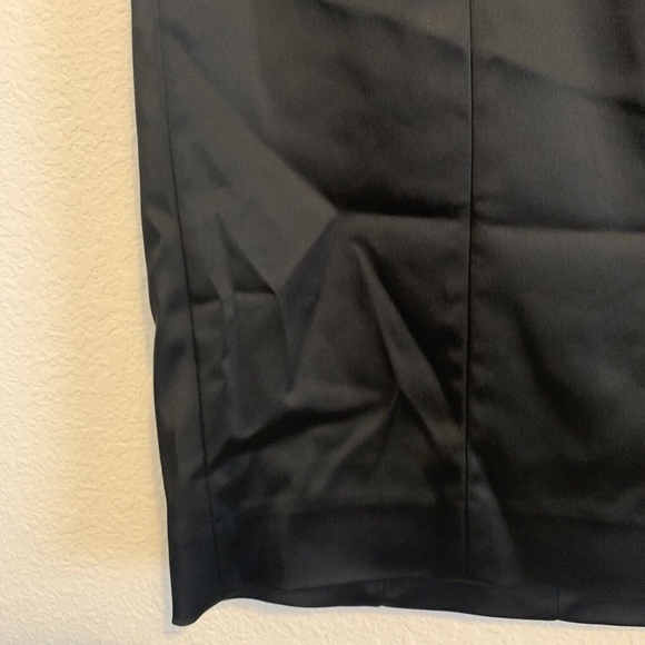 White House Black Market Black Acetate Straight Pencil Skirt Women's Size 00 - Picture 6 of 11